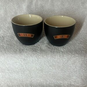Bailey’s Black Ceramic 'Yours & Mine' Mugs